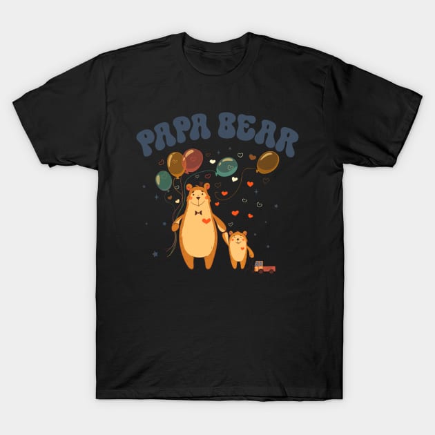 Papa Bear balloon funny Gift for Men Father's Day T-Shirt by truong-artist-C